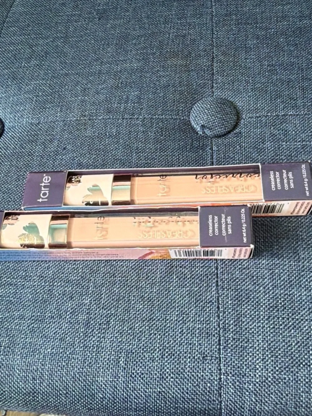 Peachy Pink & Peach Tarte creaseless corrector
